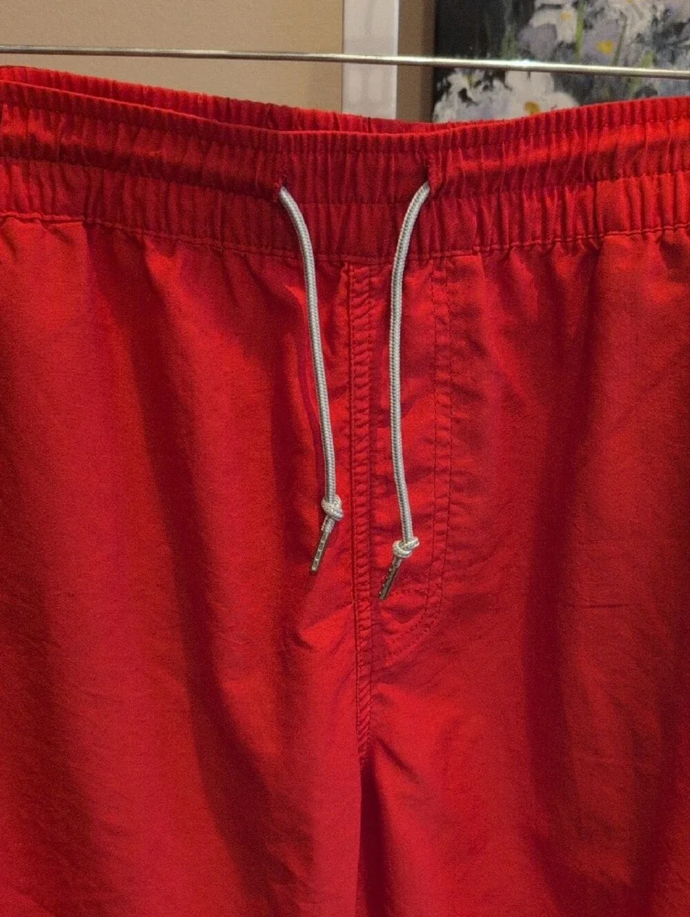 Ron Jon Bright Red Swim Trunks with Drawstring